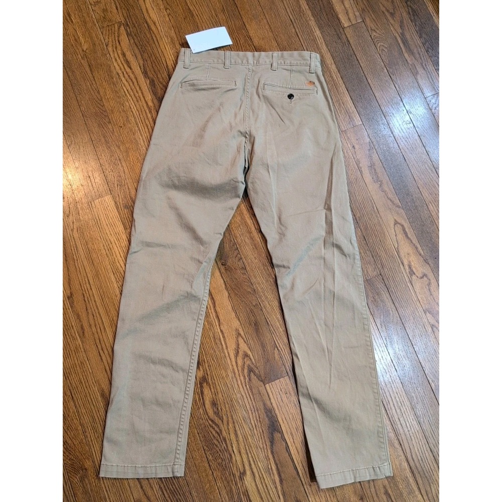 Levis Dockers Mens Slim Tapered 28 x 32 Flat Front Tan Khaki Stretch - Picture 3 of 3